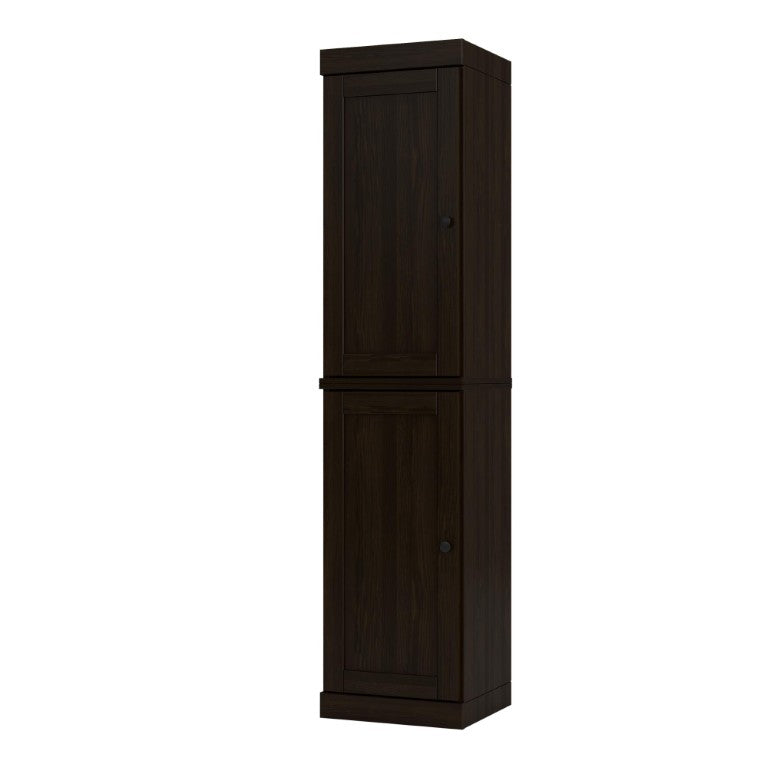HomeRoots 72 Inch Espresso Solid Wood Freestanding Pantry Cabinet for Kitchen or Hallway 748716