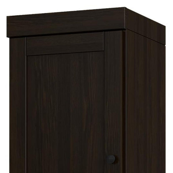 72 Inch Espresso Solid Wood Freestanding Pantry Cabinet for Kitchen or Hallway