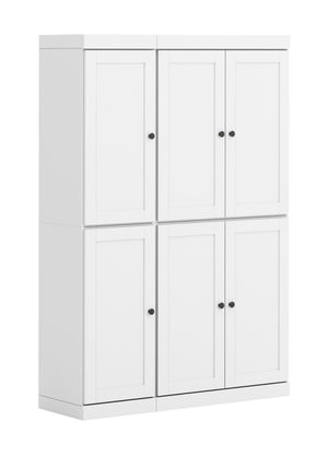 HomeRoots 72 Inch Solid White Wood Pantry Cabinet with Tall Closet Storage for Kitchen 748730