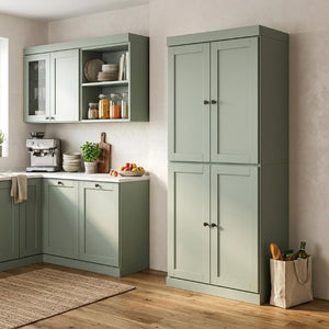 72 Inch Solid Wood Pantry Cabinet Freestanding Kitchen or Hallway Storage Armoire