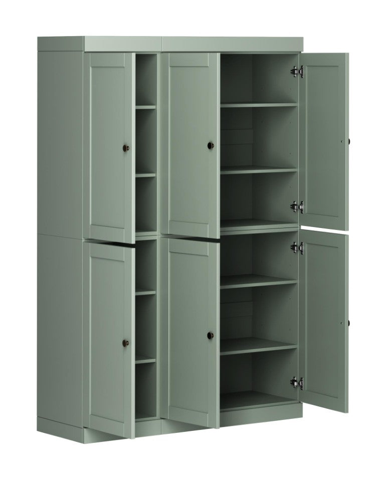 HomeRoots 72 Inch Solid Wood Pantry Cabinet Freestanding Kitchen or Hallway Storage Armoire 748738