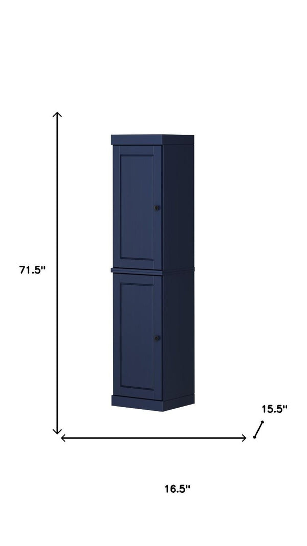 72 Inch Solid Wood Freestanding Pantry Cabinet for Kitchen or Hallway Organization
