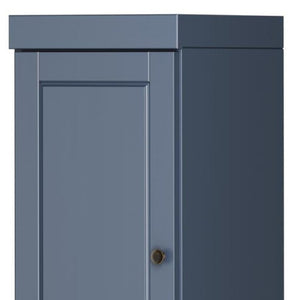 72 Inch Solid Wood French Blue Freestanding Pantry Cabinet for Kitchen or Hallway