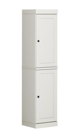 72 Inch Solid Wood Freestanding Pantry Cabinet Off White Finish for Kitchen or Hallway