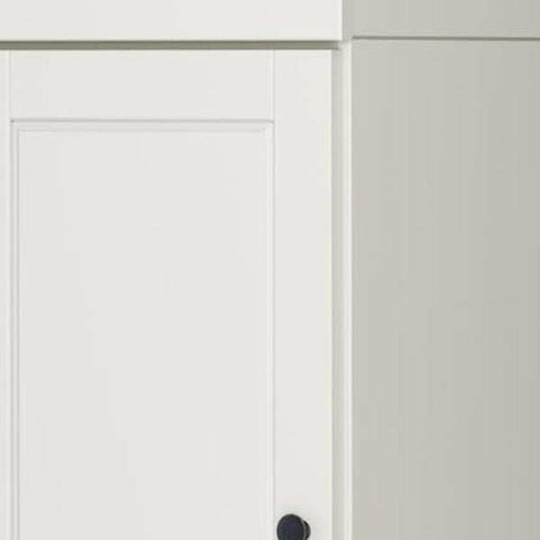 72 Inch Solid Wood Freestanding Pantry Cabinet Off White Finish for Kitchen or Hallway