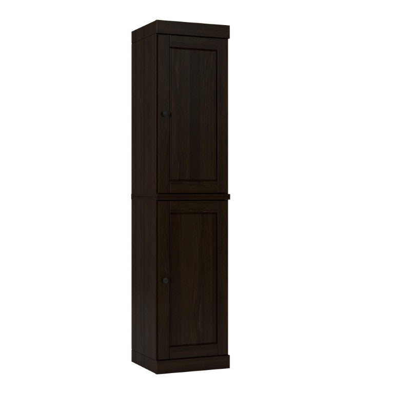 HomeRoots 72 Inch Solid Wood Espresso Pantry Cabinet with Two Doors for Kitchen Organization 748757