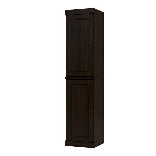 72 Inch Solid Wood Espresso Pantry Cabinet with Two Doors for Kitchen Organization