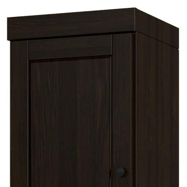 72 Inch Solid Wood Espresso Pantry Cabinet with Two Doors for Kitchen Organization