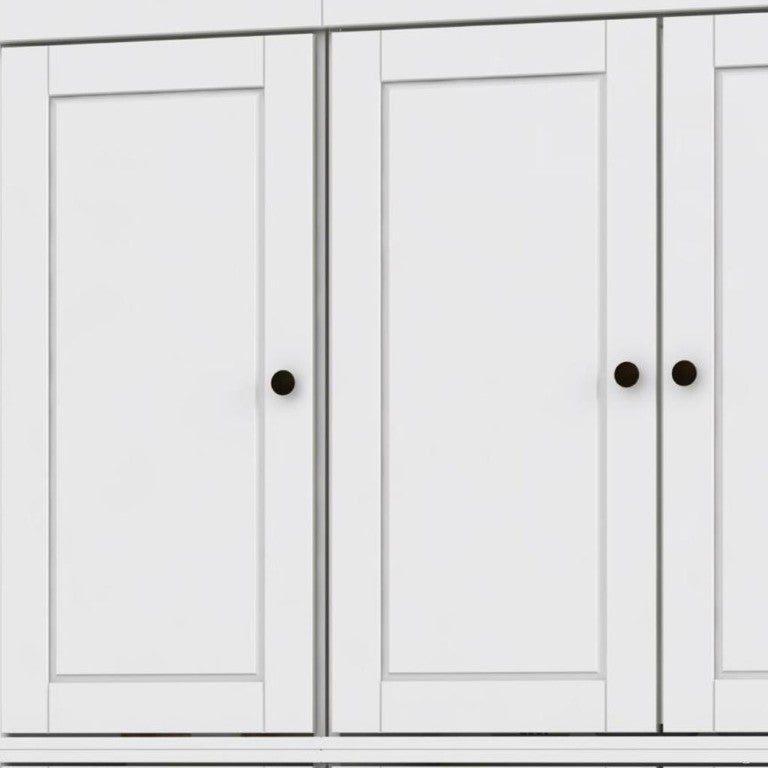 HomeRoots 72 Inch Solid Wood Pantry Cabinet Tall Freestanding Kitchen Storage Closet White 748758