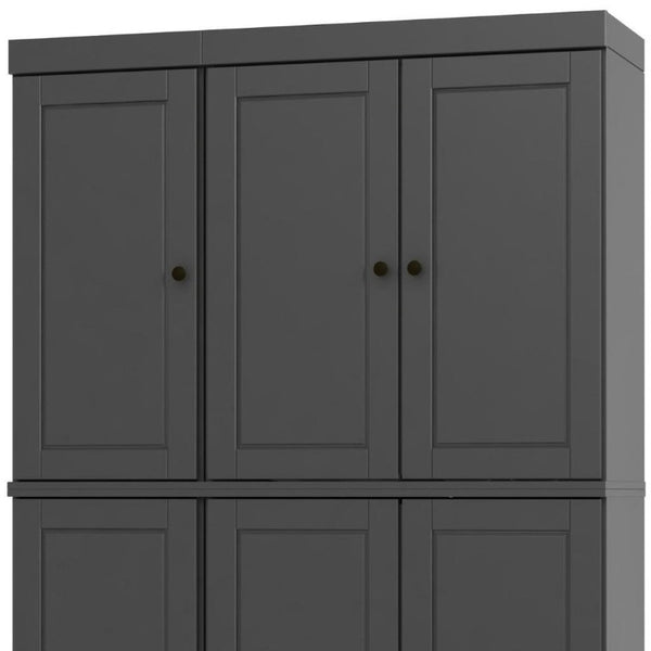72 Inch Solid Wood Tall Pantry Cabinet with Adjustable Shelving for Kitchen Storage