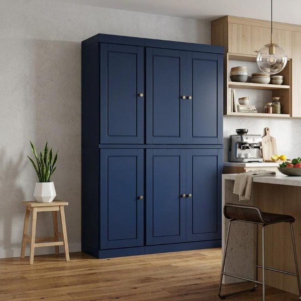 72 Inch Solid Wood Pantry Cabinet Tall Freestanding Kitchen or Hallway Storage Armoire