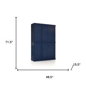 72 Inch Solid Wood Pantry Cabinet Tall Freestanding Kitchen or Hallway Storage Armoire