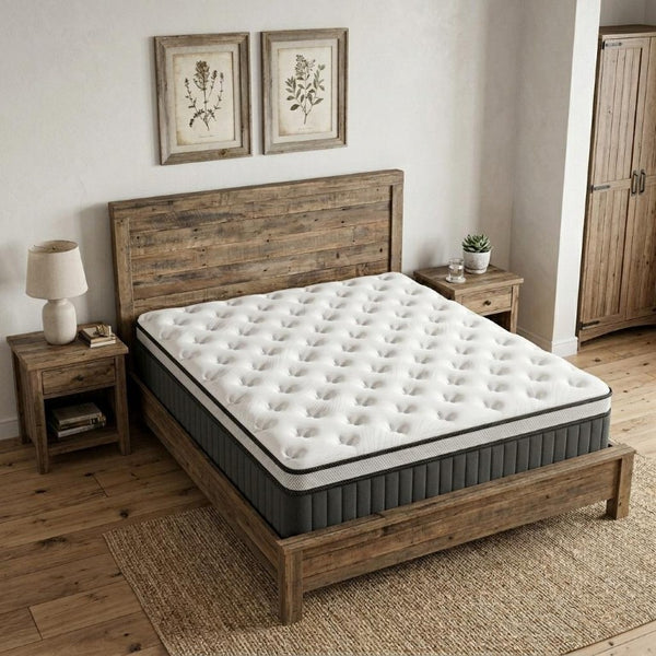 12 Inch Full Size Hybrid Mattress with Euro Top Memory Foam for Deep Restful Sleep