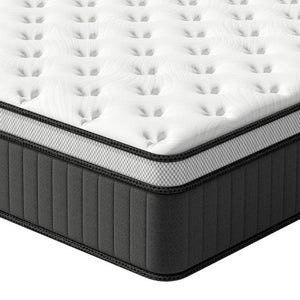 14 Inch King Hybrid Mattress with Euro Top Medium Feel and Memory Foam Comfort Layer
