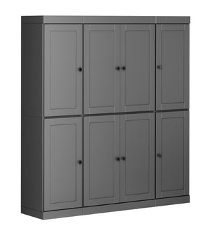 HomeRoots 72 Inch Solid Wood Tall Pantry Cabinet with Eight Drawers for Kitchen Organization 748781