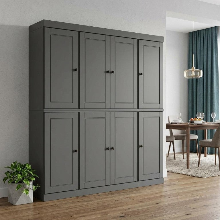 HomeRoots 72 Inch Solid Wood Pantry Cabinet Tall Freestanding Kitchen Storage Armoire 748825