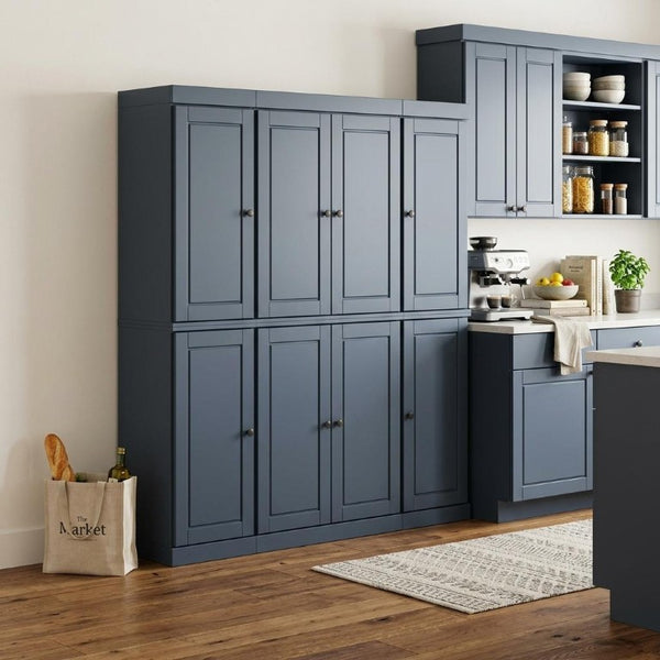72 Inch Solid Wood Pantry Cabinet Tall Kitchen Storage Closet Armoire with Farmhouse Style