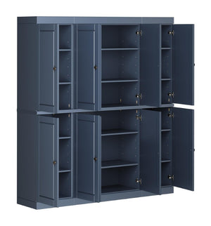 72 Inch Solid Wood Pantry Cabinet Tall Kitchen Storage Closet Armoire with Farmhouse Style
