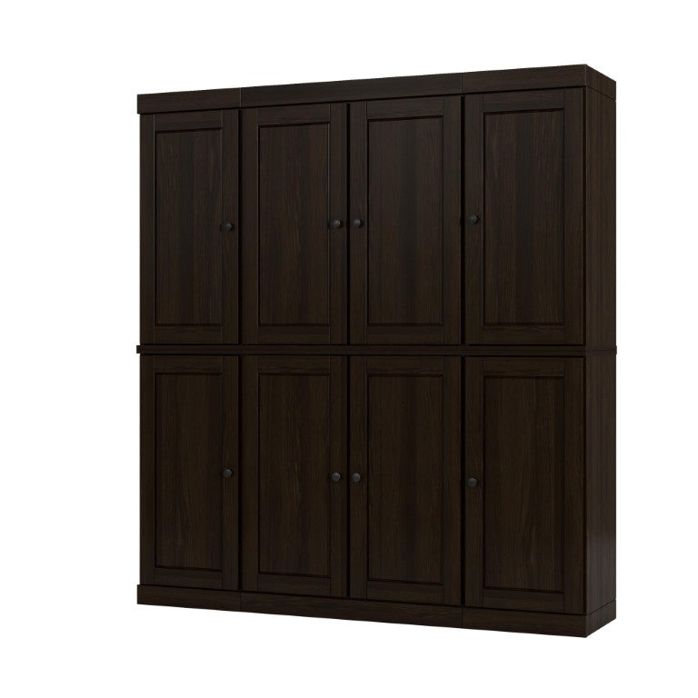 HomeRoots 72 Inch Espresso Solid Wood Pantry Cabinet for Tall Kitchen or Hallway Storage 748836