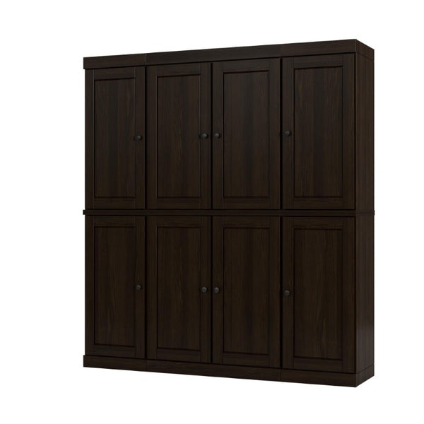 HomeRoots 72 Inch Espresso Solid Wood Pantry Cabinet for Tall Kitchen or Hallway Storage 748836