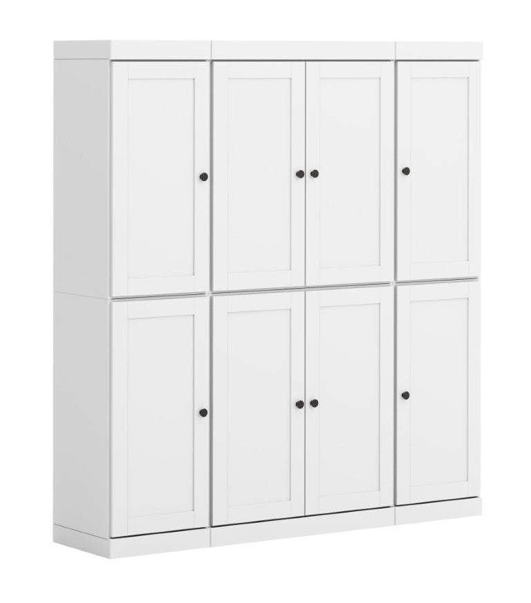 HomeRoots 72 Inch Solid Wood Pantry Cabinet Tall Freestanding Kitchen Closet in White 748855