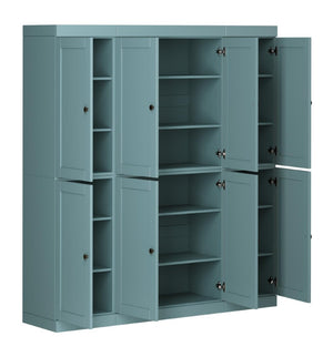72 Inch Solid Wood Pantry Cabinet Tall Freestanding Kitchen or Hallway Storage Organizer Unit