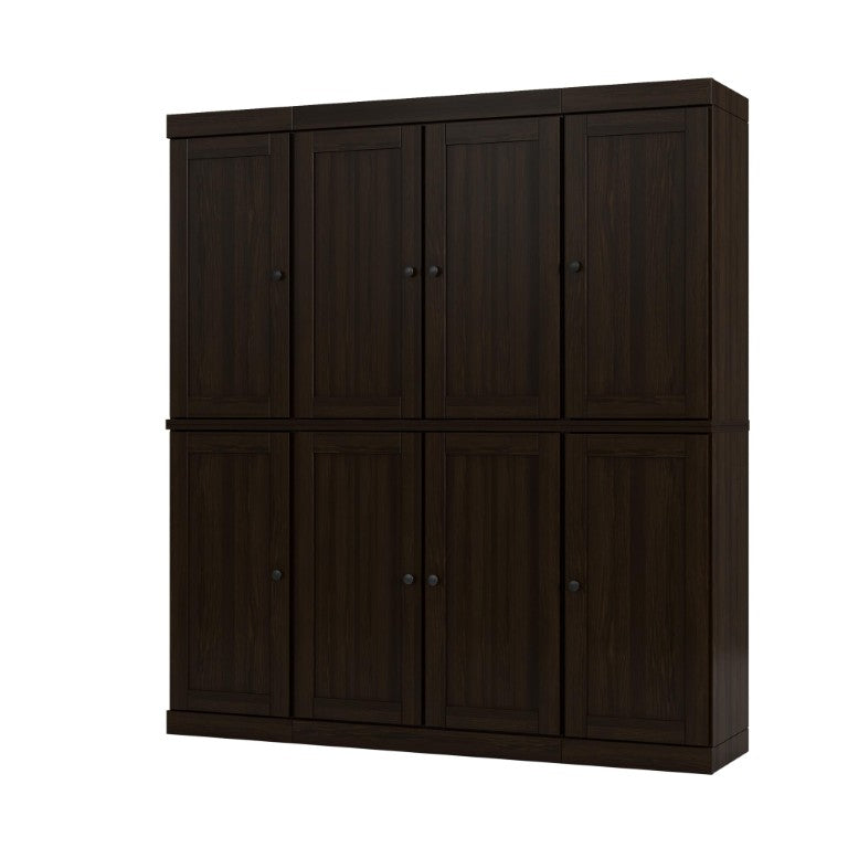 HomeRoots 72 Inch Solid Wood Pantry Cabinet Espresso Finish Tall Kitchen or Hallway Storage 748868