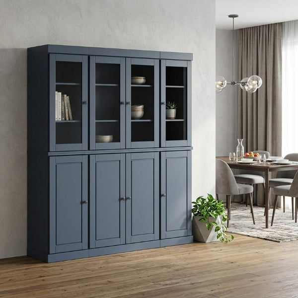 72 Inch Solid Wood Pantry Cabinet Tall Kitchen Storage Closet Armoire with Farmhouse Style