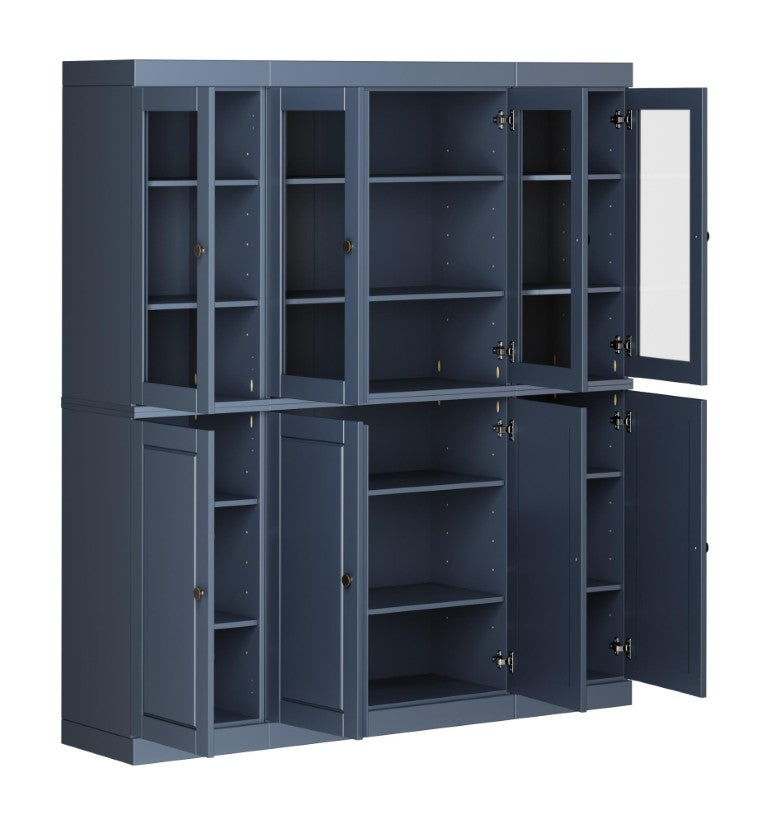 72 Inch Solid Wood Pantry Cabinet Tall Kitchen Storage Closet Armoire with Farmhouse Style