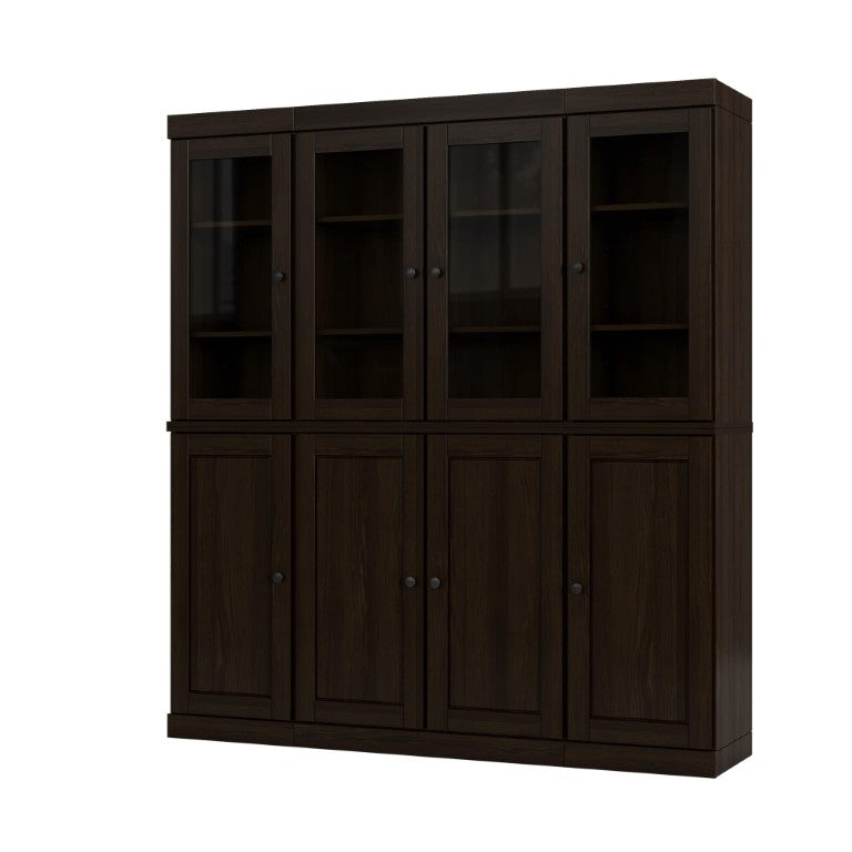 HomeRoots 72 Inch Solid Wood Pantry Cabinet Tall Espresso Finish Kitchen or Closet Storage 748885