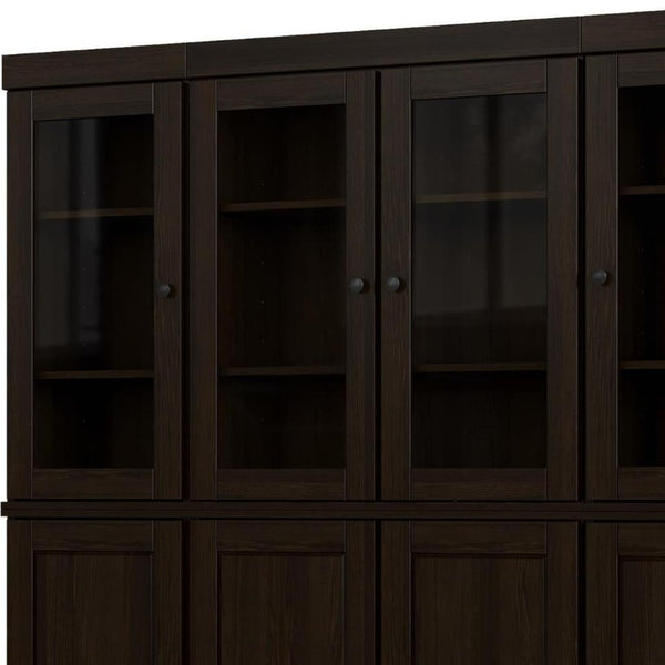 72 Inch Solid Wood Pantry Cabinet Tall Espresso Finish Kitchen or Closet Storage