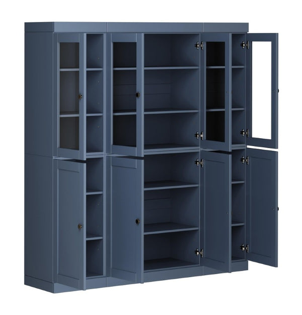 72 Inch Solid Wood Pantry Cabinet Tall Kitchen Storage Closet Armoire with Farmhouse Style