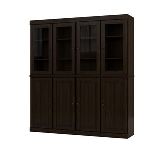 HomeRoots 72 Inch Solid Wood Pantry Cabinet with 8 Shelves for Kitchen or Utility Storage 748899