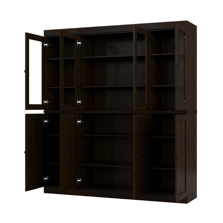 HomeRoots 72 Inch Solid Wood Pantry Cabinet with 8 Shelves for Kitchen or Utility Storage 748899