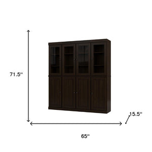 72 Inch Solid Wood Pantry Cabinet with 8 Shelves for Kitchen or Utility Storage