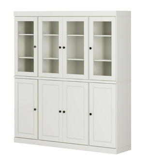 72 Inch Solid Wood Freestanding Pantry Cabinet with Eight Spacious Two Drawer Sections
