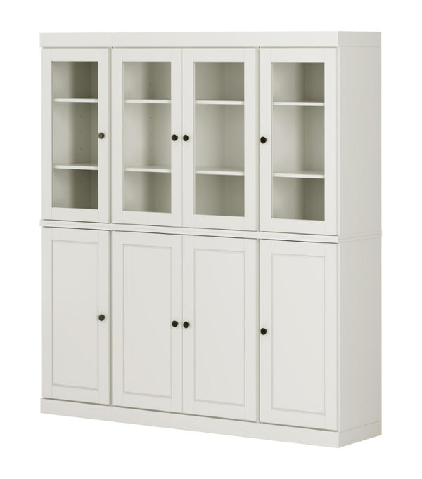 72 Inch Solid Wood Freestanding Pantry Cabinet with Eight Spacious Two Drawer Sections