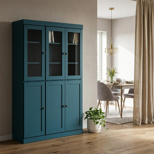 72 Inch Solid Wood Pantry Cabinet with Eight Drawers for Organized Kitchen Storage