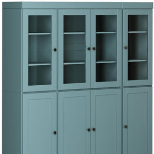 72 Inch Solid Wood Freestanding Pantry Cabinet with Eight Two Drawer Storage Sections