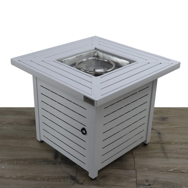 English Elm 25" Steel Propane Fire Pit Table — 25" H x 30" W Modern Outdoor Gas Firepit with Adjustable Flame Control and Durable Steel Construction B120P198375