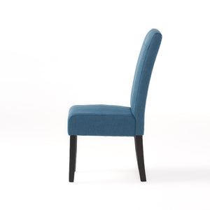 English Elm Hanford Upholstered Dining Chair Set of 2 with T-stitch Back and Tapered Legs N767P360602U