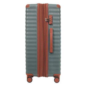 English Elm Luggage 5 Piece Abs Hardshell Travel Set with Usb Port Spinner Wheels and Tsa Lock Grey Green N732P265290Y