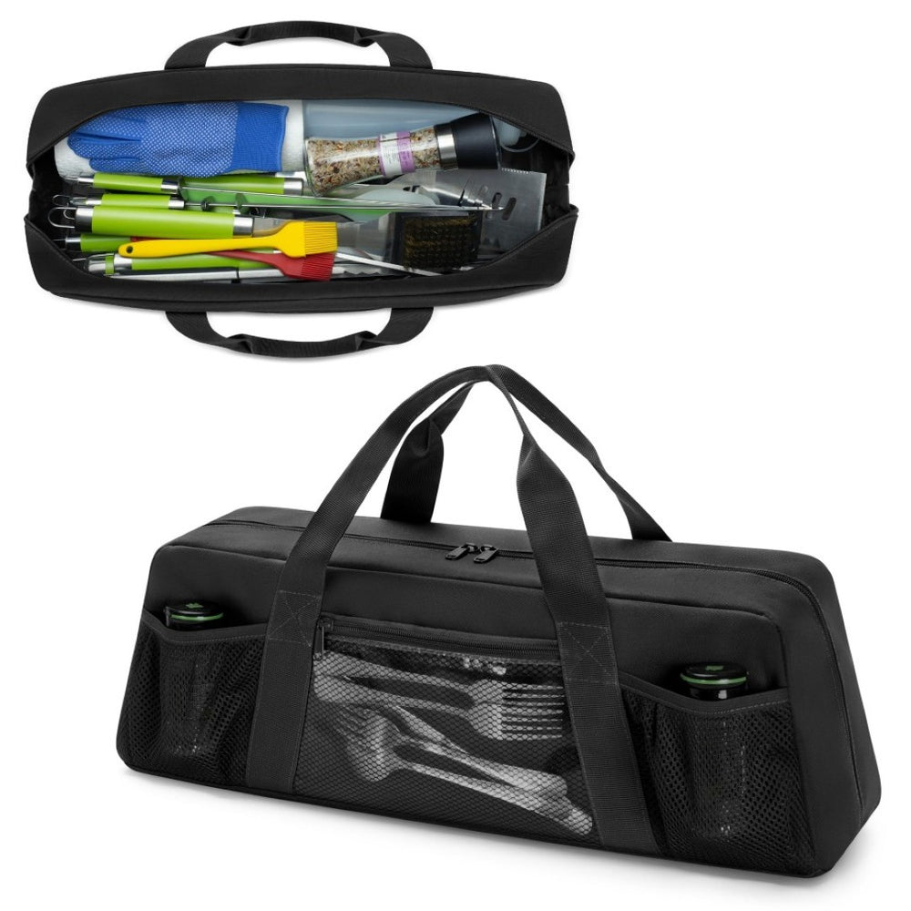 English Elm Large Grilling Tool Organizer Bag with Mesh Pockets and Shoulder Carry Option W2181P483973