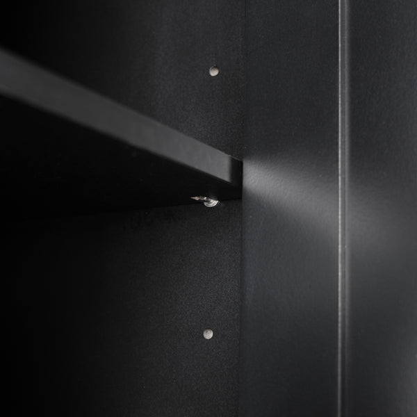 English Elm 70.9" High Freestanding Tall Bathroom Cabinet with Soft-Close Doors, Drawer & Adjustable Shelves for Organized Living Black N729P272001B
