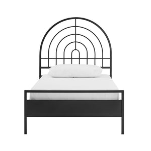 English Elm Walker Edison - Contemporary Metal Arch Twin Bed – Black