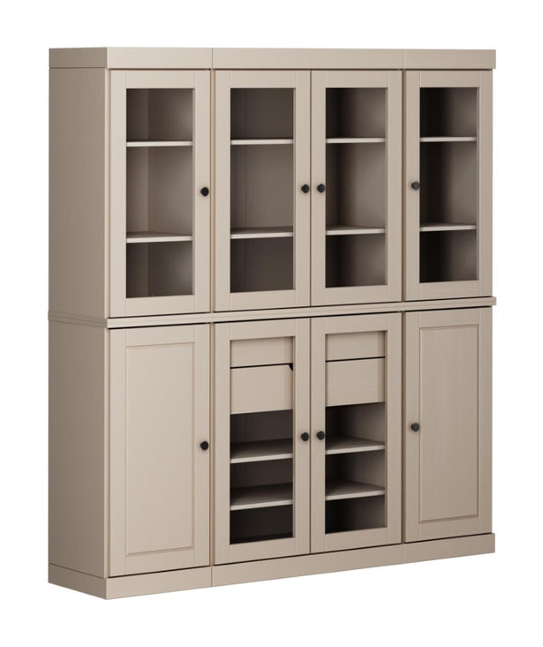 HomeRoots 72 Inch Solid Wood Tall Pantry Cabinet with Two Drawers for Kitchen or Hallway 749005