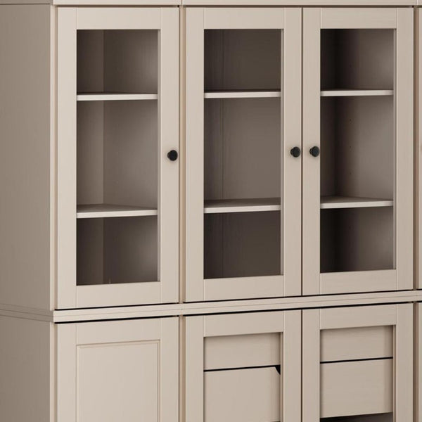 72 Inch Solid Wood Tall Pantry Cabinet with Two Drawers for Kitchen or Hallway
