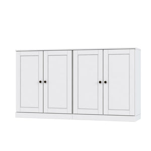 64 Inch Solid Wood Buffet Sideboard with Double Doors for Stylish Dining Room Storage