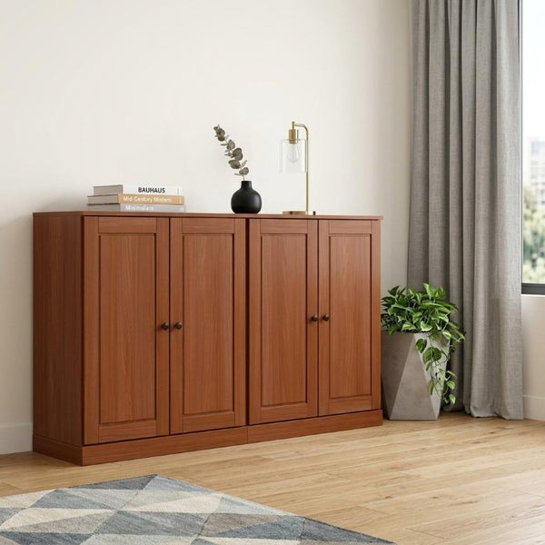 64 Inch Solid Wood Buffet Sideboard with Two Cabinet Doors for Elegant Dining Rooms
