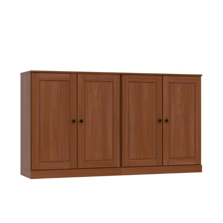 HomeRoots 64 Inch Solid Wood Buffet Sideboard with Two Cabinet Doors for Elegant Dining Rooms 749039